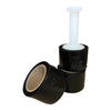 3" in. x 1000FT 80 Gauge Stretch Shrink Film Hand Wrap + Handle Black